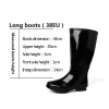 3539 Manufacture Black Long Man Waterproof Wellies Gumboots Custom Rubber Gum Wellington Rain Boots