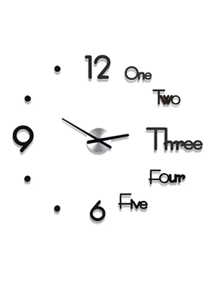 3D Wall Watch Modern Design Acrylic Large Vintage Wall Clock Big Wall Clock Sticker for Home Kitchen Living Room Decor Clock
