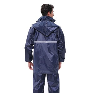 3M logo rainfreem reflect raincoat PVC/PU Coating rainsuit with nylon reflective men&#39;s rain coat