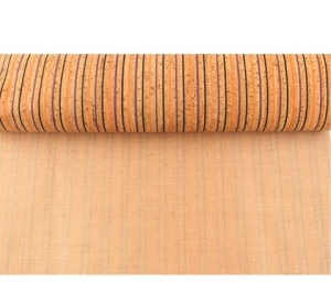 45*30CM colorful straps cork fabric PU synthetic leather sheet for shoes bags notebook furniture
