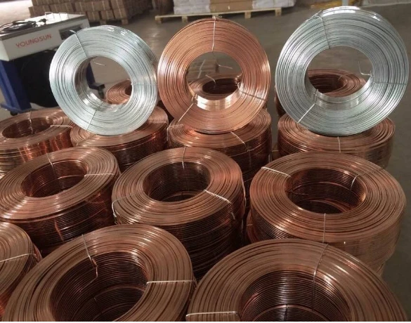 4.5kg coil wire galvanized or Copper coated flat stitching wire /book binding wire factory price