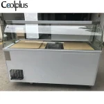 4ft Curved Glass Top Cover Salad Sandwich Pizza Fast Food Showcase Display Refrigeration Equipment