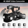 4K Digital Camcorder 3.0 Inch Touch Screen Night Vision WiFi Camera