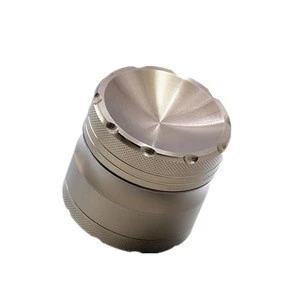 5 Colors Dia 50MM 4PARTS Aluminum Weed Grinder Chamfering Concave Top Herb Grinder