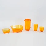5 pcs Modern Translucent Blue Acrylic Dinnerware Set
