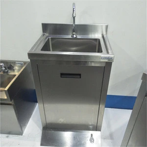 5-Star Hotel Stainless Steel Hand Wash Basin with Pedestal/Foot Operated Hand Wash Sink Factory