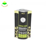500g matte black zip lock whey protein powder bag