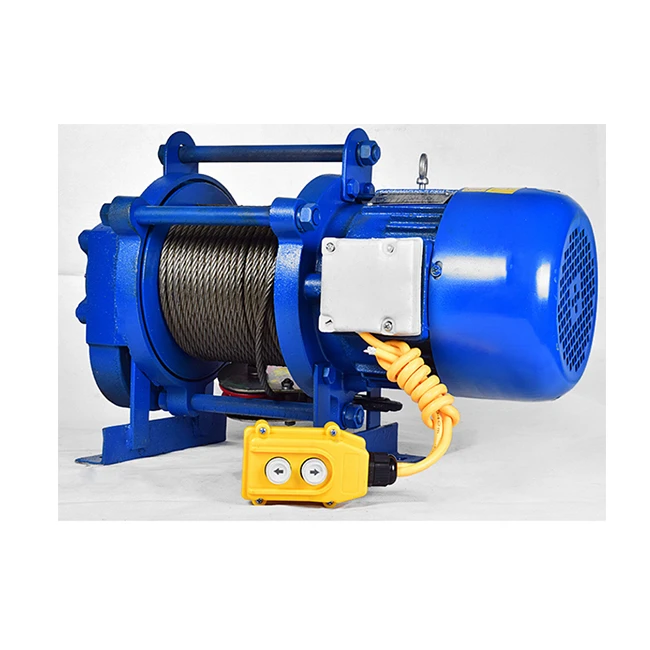 500kg electric winch electric wire rope winch light duty hand winch