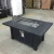 5,5000 BTU Black coated  aluminum outdoor rectangle Propane gas fire pit tables