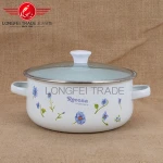 5pcs Double Handle High Quality Enamel Cookware Set