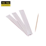 65mm Disposable wooden paperwrap toothpick bamboo