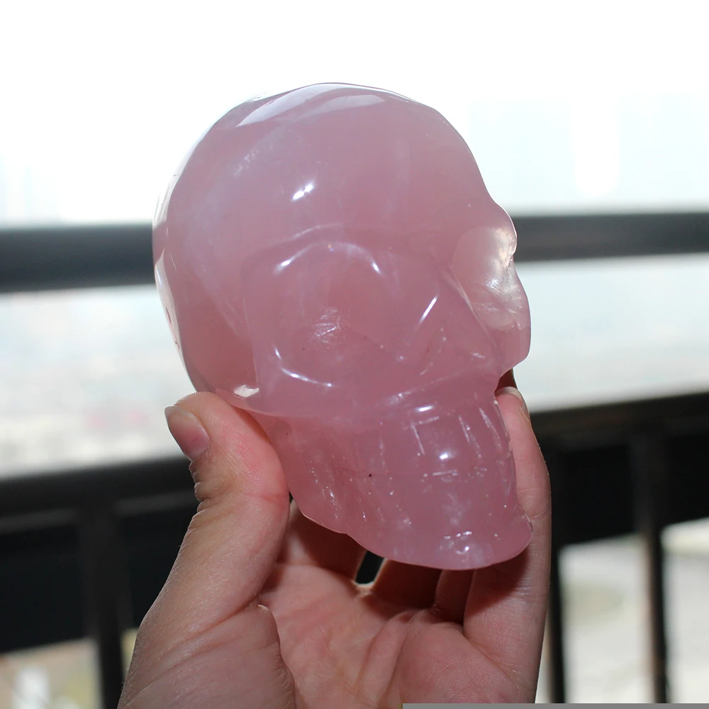 70g to 200g Rose Quartz Crystal Skulls for sale
