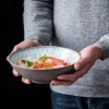 7.5&quot;large salad bowl custom color ceramic rice soup noodle mixing bowl