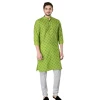 8004 Factory High quality Fashion Design Printed 2 piece Set muslim islamic dress for men clothing abaya kurta