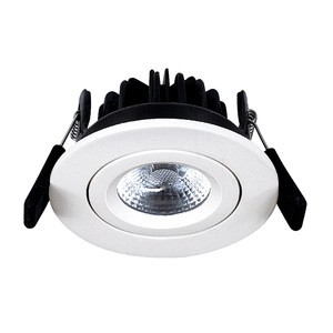 8w Fire Ratedadjustable Dimmable Housing Black Led Recessed Cob Up LED Down Light