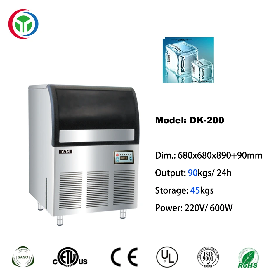 90kgs 24hr Block Ice Maker for Coffee and Beverage Shop