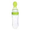 90ML Newborn Baby Feeding Bottle Toddler Safe Silicone Squeeze Feeding Spoon Milk Cereal Bottle Baby Training Feeder