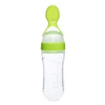 90ML Newborn Baby Feeding Bottle Toddler Safe Silicone Squeeze Feeding Spoon Milk Cereal Bottle Baby Training Feeder