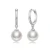 Import 925 Sterling Silver Rice Tear Drop Round Shape White Natural Genuine Fresh Water Real Freshwater Pearl Earrings from China