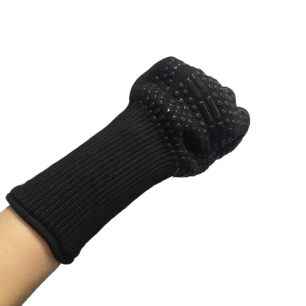 932 F Oven Mitts Non Slip Cooking Baking Aramid Kitchen Silicone Heat Resistant BBQ Grill Gloves