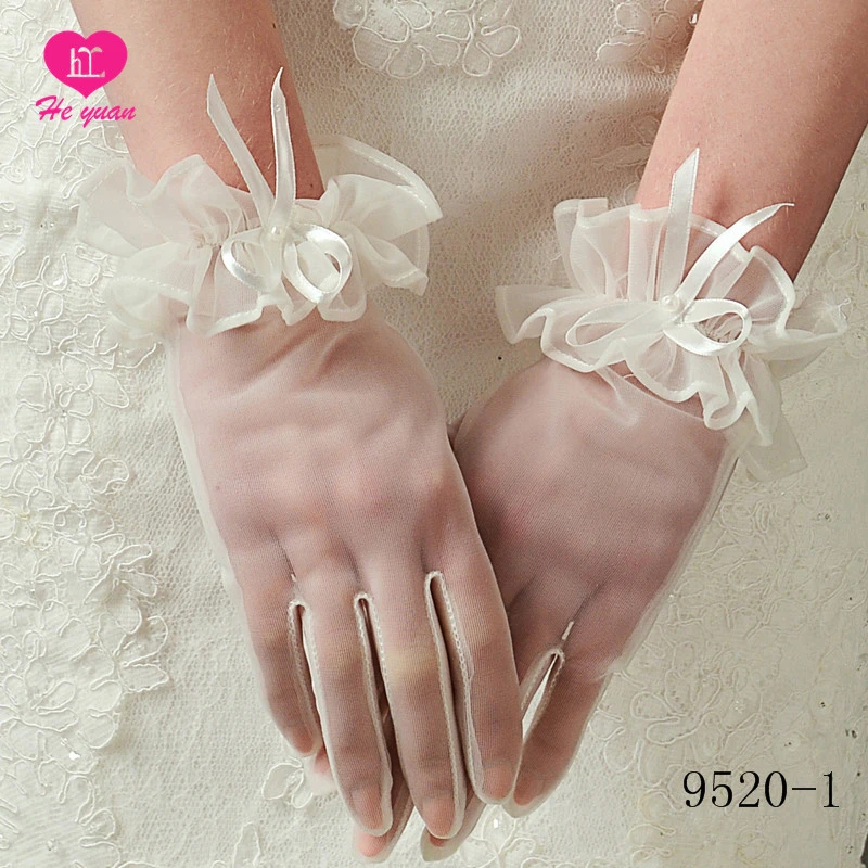 9520-1Factory supply hot sale wedding hand gloves for bride