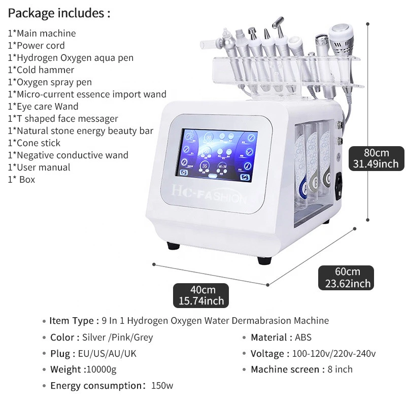 9D skin peel facial machine Portable facial cleaning korea small bubble hydrogen oxygen