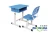 Import ABS/PP/cheap school classroom furniture design adjustable height single children student desk and chair from China