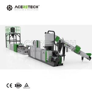 ACERETECH Automatic crushing and loading force feeder pelletizing line for PP/PE film