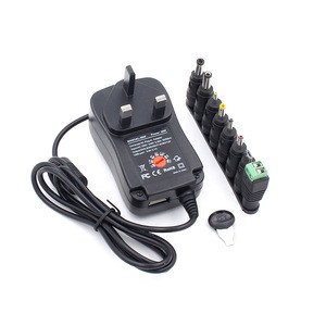 Adaptor UK plug 12W 30W multi adjustable voltage power adapter output 3v 4.5v 5v 6v 7.5v 9v 12v universal wall adapter