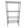 Adjustable 3-Tier Heavy Duty Clothing Storage Shelving Unit Chrome Metal Shelves Wire Shelf with Wheels