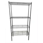 Adjustable 3-Tier Heavy Duty Clothing Storage Shelving Unit Chrome Metal Shelves Wire Shelf with Wheels