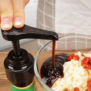 Adjustable Kitchen Plastic Syrup Honey Jam Food Dispenser Soy Sauce Pump for Oyster Sauce Bottle and Ketchup