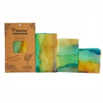 Amazon best selling kitchen nontoxic reusable beeswax food wraps for natural food storage low MOQ