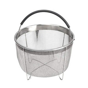 Amazon hot sale stainless steel mesh vegetable steamer basket for Instantly Pot Pressure Cooker