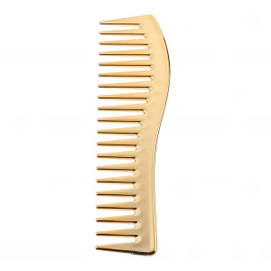 Amazon hot selling electroplating gold color hair comb plastic hair salon comb wholesale