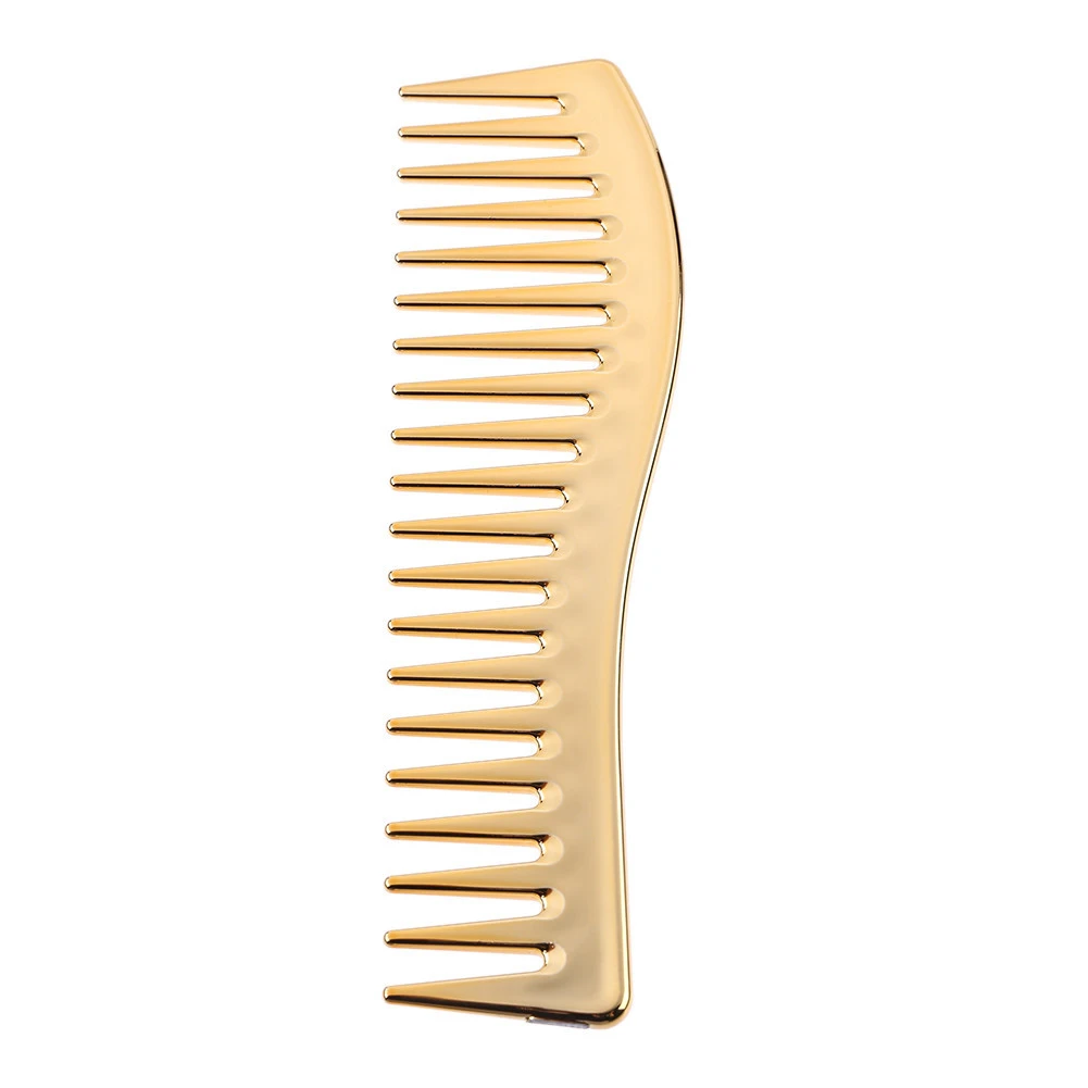 Amazon hot selling electroplating gold color hair comb plastic hair salon comb wholesale