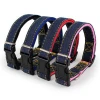 America Hot Selling Pet Products 120CM Jean Nylon Material Dog Collar Leash Harness Sets With Black/Red/Blue/Pink Colors