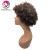 Import Angelbella Wholesale Short Kinky Curl Wig 8inch Brown Human Hair Wig Virgin Cuticle Aligned Hair Machine Made Wig from China