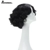 ANOGOL Black Snow White Fluffy High Temperature Fiber Short Curls Synthetic Cosplay Wig for Halloween Party
