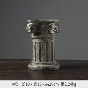 Antique Roman column resin home decoration pieces