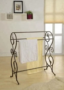 Antique Style Metal Towel Rack Stand Free Standing Towel Holder
