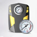 Auto Digital Tire Inflate Car Air Compressor Air Pump Lamp Tire Gauge 3in1 DC 12V Long Cord with Cigarette Lighter Plug