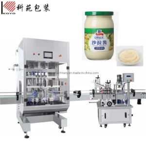 Automatic 2/6/4/8 Head Liquid Sauce Bottle/Jar Filling Capping Labeling Packing Machine Line for Soy Sauce