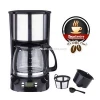 Automatic filter coffee maker, with 1.5L/12cups, 800W, LCD display and Stainless steel decoration