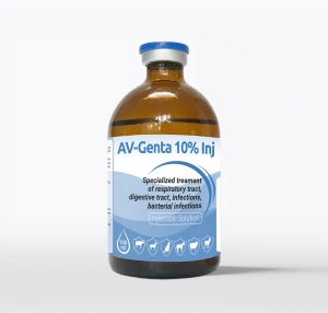 AV - GENTA 10% INJ  Gentamicin (as sulfate) injection skin infection mastitis eyes ears omphalites meningitis gastro genital cat