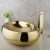 Import Basin Sinks Waterfall Gold Mixer Faucet + Oval Gold Ceramic Basin Sink Bowl Pop Drain Set from China