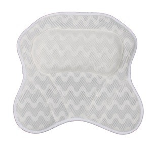 Bath Pillow Pvc Color Feature Eco Ergonomic Bathtub Cushion For Neck Head Shoulders Model With Strong Suction Cups