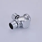Bathroom toilet chrome plated durable brass hand control flush valve