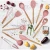 Import Best Kitchenware tool Silicone cooking Kitchen Utensil Set With Wooden Handle holder Accessories Spatula Turner Ladle cookware from China
