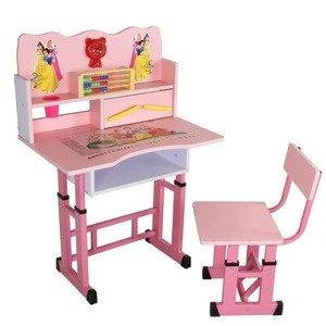 Best quality wooden table and chairs kids study table drawing table for children furniture